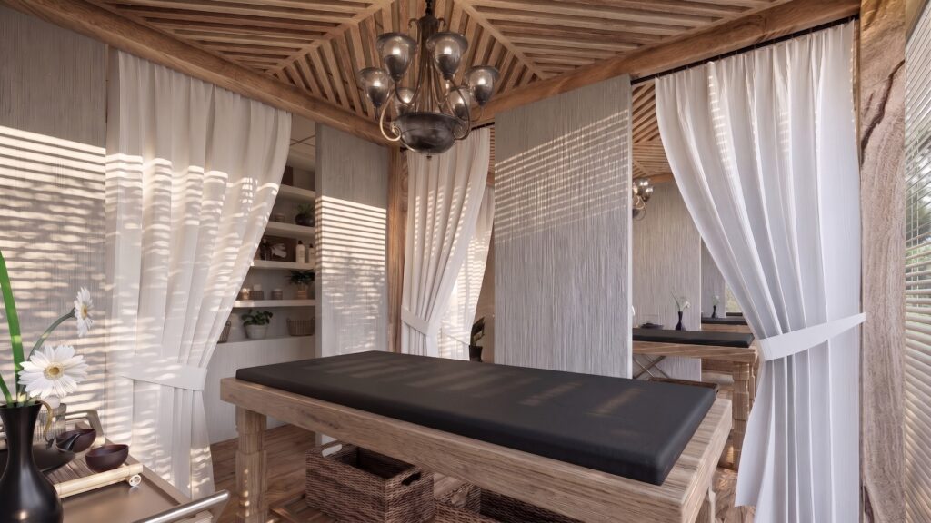 Private treatment room with natural light at Cheltenham wellness centre