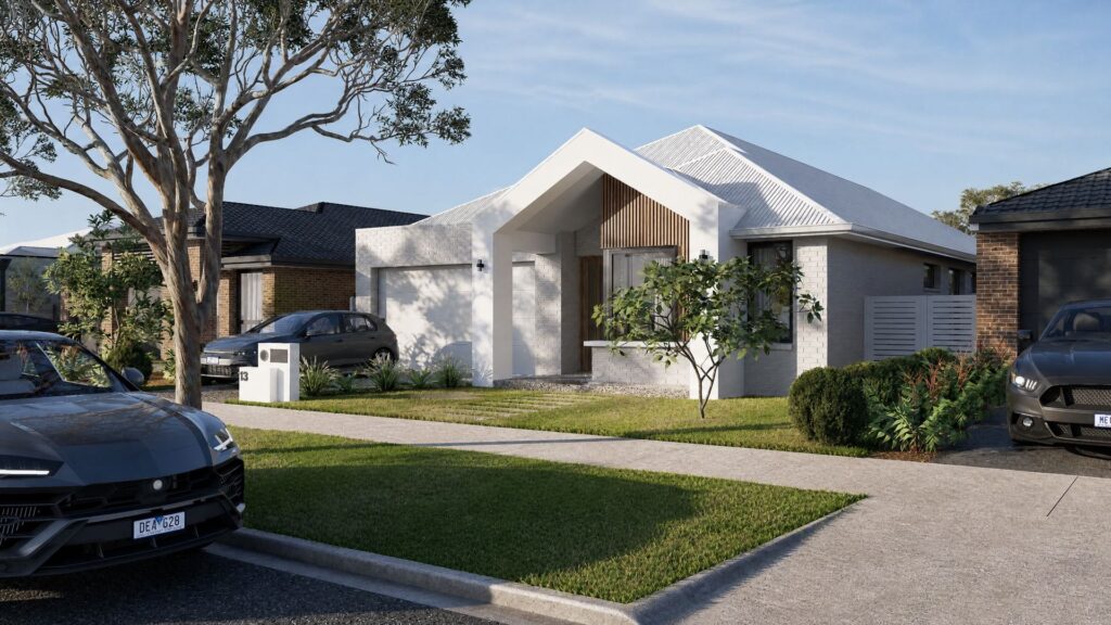 Street view of a single storey holiday home in Yallarah Estate, Echuca